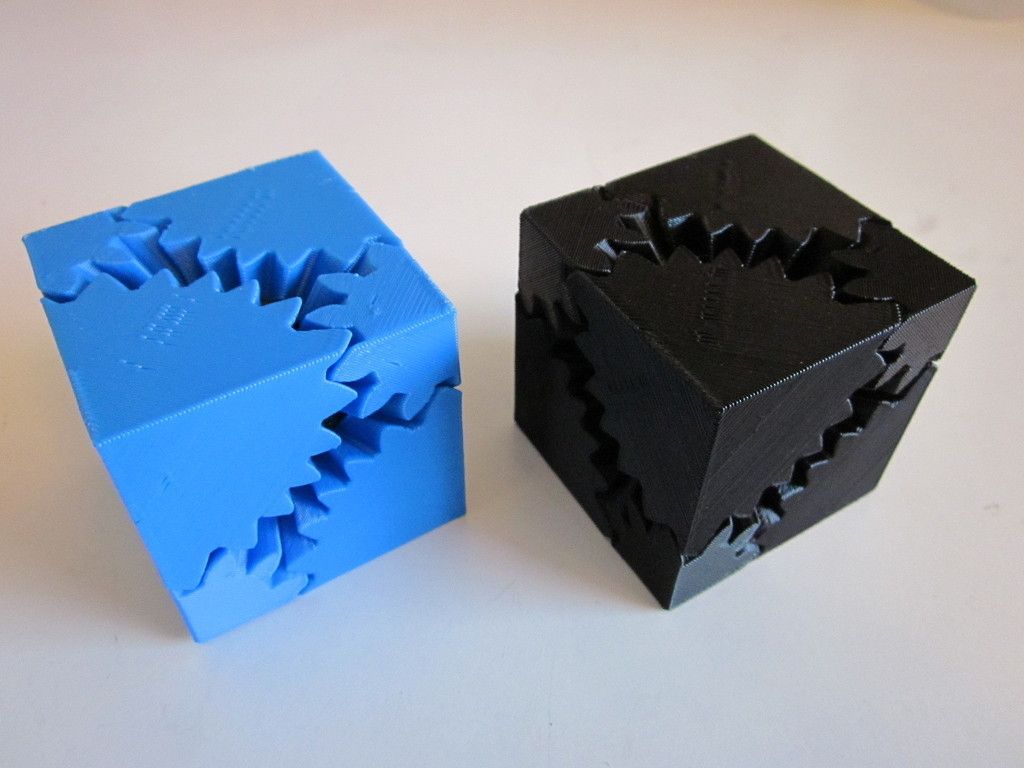 Puzzle cube gears